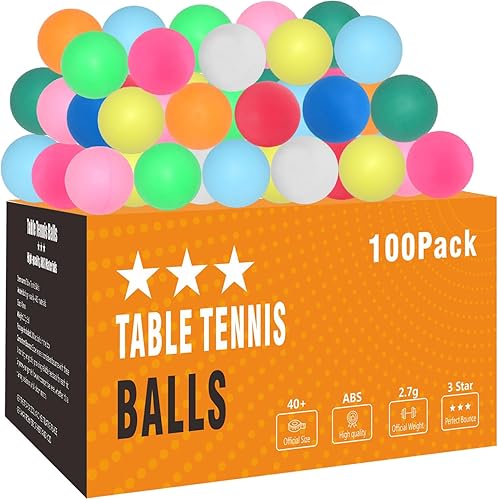 Pelotas de ping pong, paquete de 12, 50 o 100 unidades, bolas de color de 3 estrellas de alto rebote para juegos de fiesta de entrenamiento,