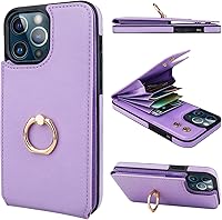 Vista 16 de Folosu Funda compatible con iPhone 13 Pro Max con soporte para tarjetas, rotación de 360°, soporte de anillo de dedo con función atril, protección