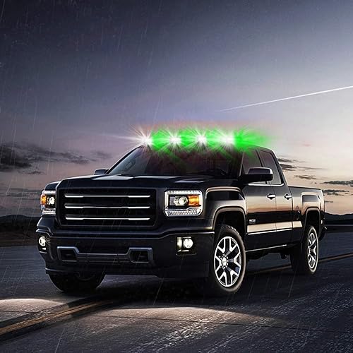 Miniatura 6 de Luces estroboscópicas de emergencia para vehículo, 4 en 1 LED de 32 W, montaje en superficie, advertencia de emergencia, barra de luz estroboscópica