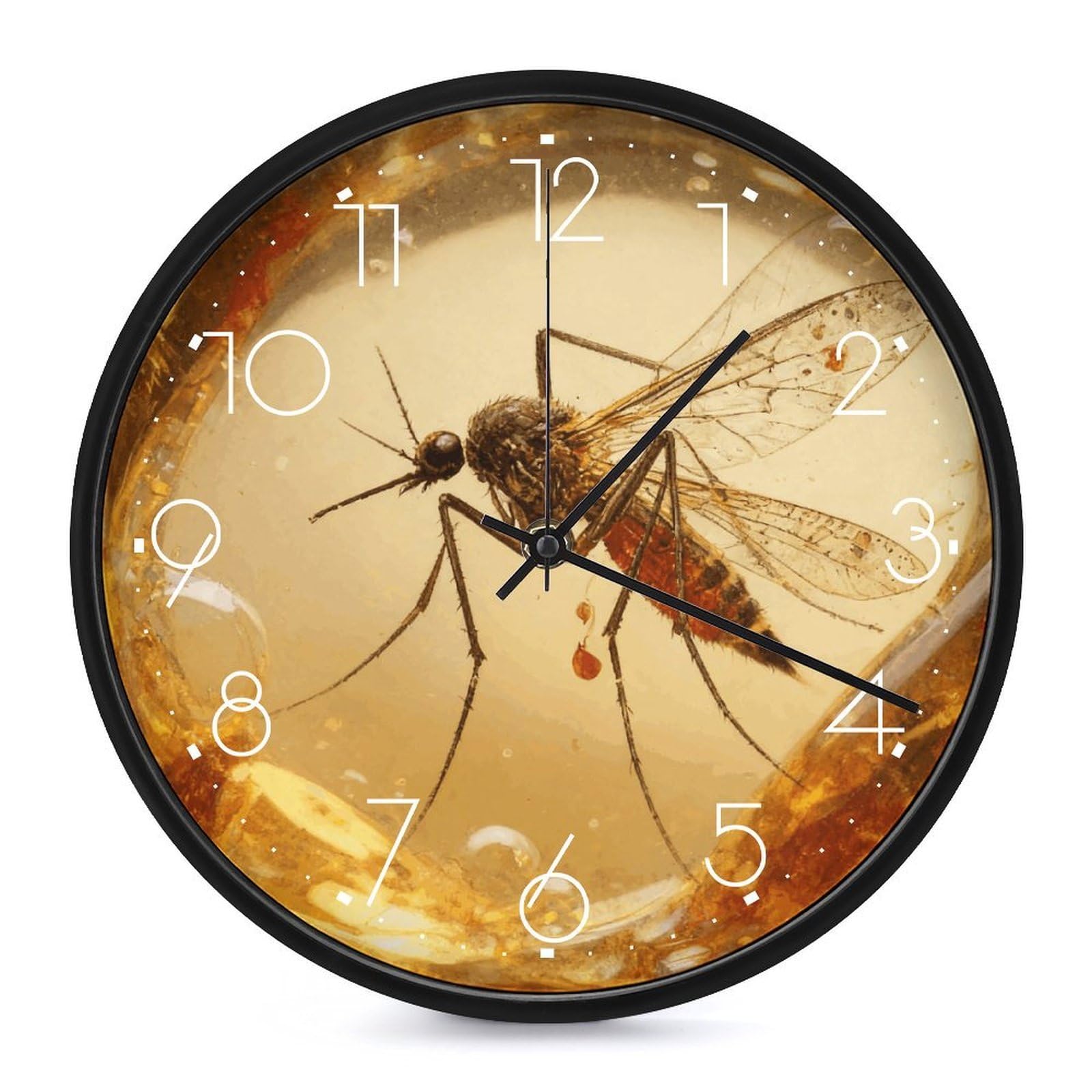 Horloge murale moderne et silencieuse de 25,4 cm avec mécanisme sans tic-tac