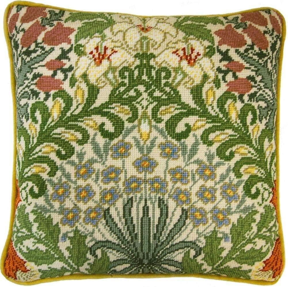 Garden Tapestry Pillow Cover Needlepoint Kit