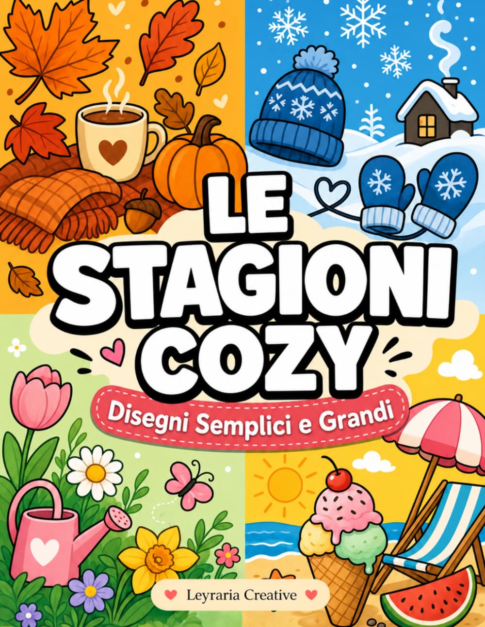 Le Stagioni Cozy: Disegni Semplici e Grandi (Cozy e Semplice)