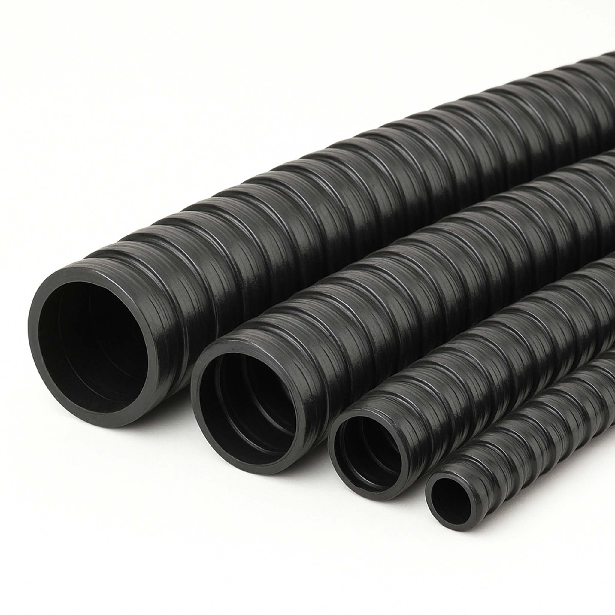 Wiltec Teichschlauch 25m Spiralschlauch 50 mm (2") schwarz lichtundurchlässig Saugschlauch Druckschlauch