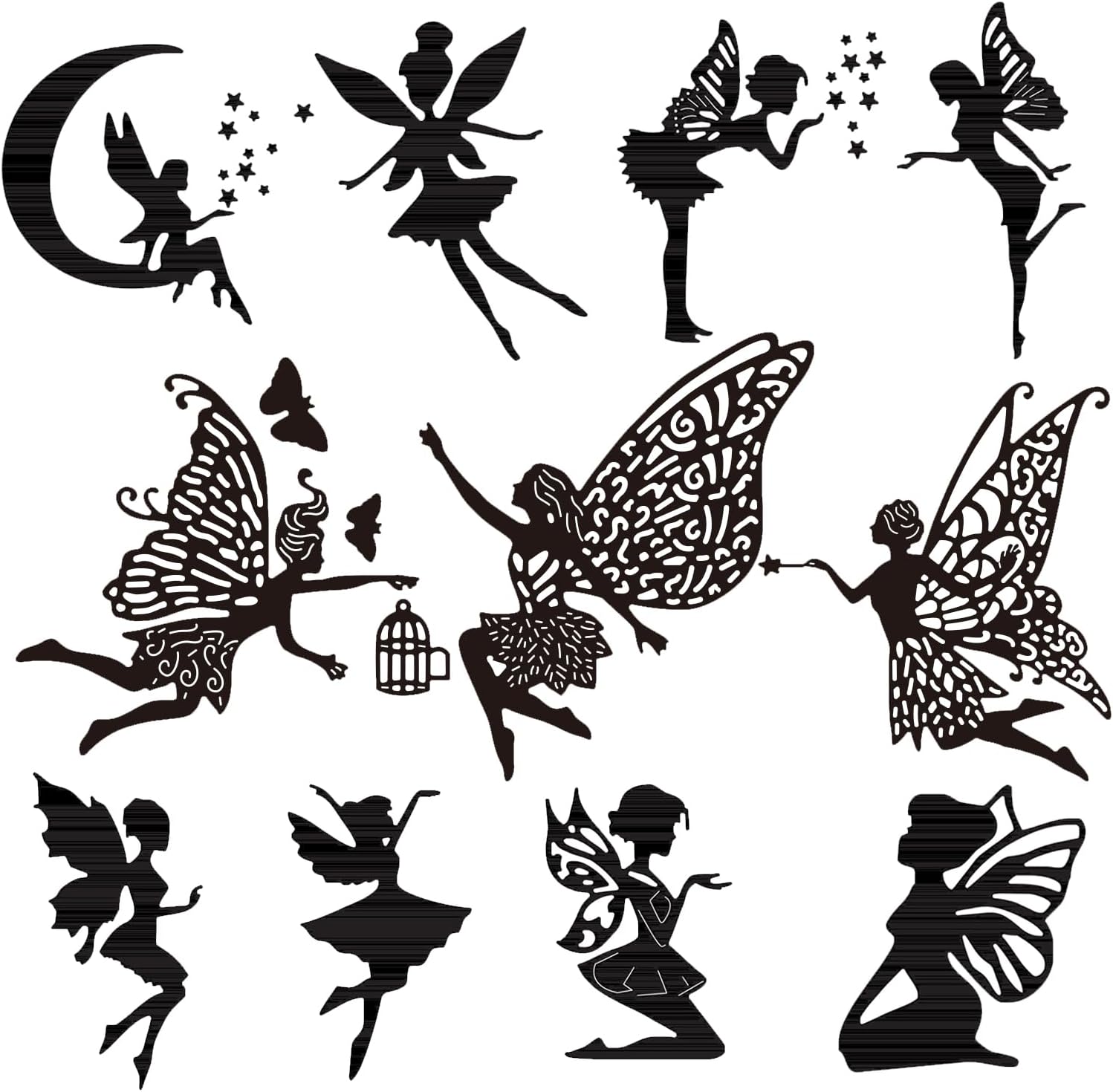 11pcs Elf Cutting Dies,Genie,Fairy Metal Stencil for Cards Making,DIY Scrapbook,Handmade Invitation Card Postcard,Release Stress,Embossing Decoration Crafts Tool