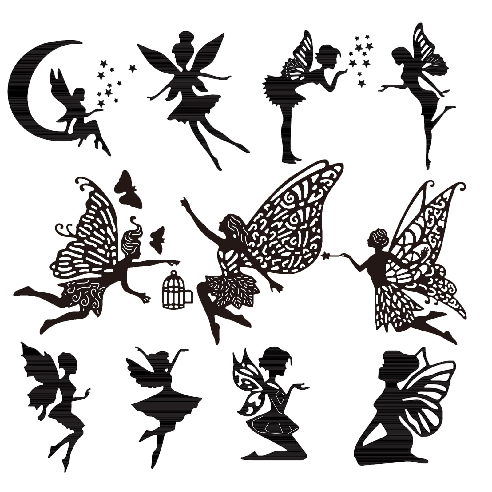 Briartw11pcs Elf Cutting Dies,Genie,Fairy Metal Stencil for Cards Making,DIY Scrapbook,Handmade Invitation Card Postcard,Release Stress,Embossing Decoration Crafts Tool