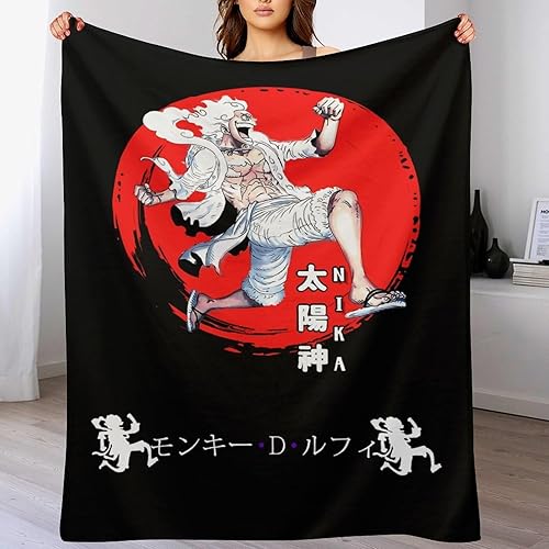 Miniatura 8 de Manta de anime  Manta de franela suave de felpa cálida y cómoda para cama, sofá, oficina, viajes, 40 x 50 pulgadas