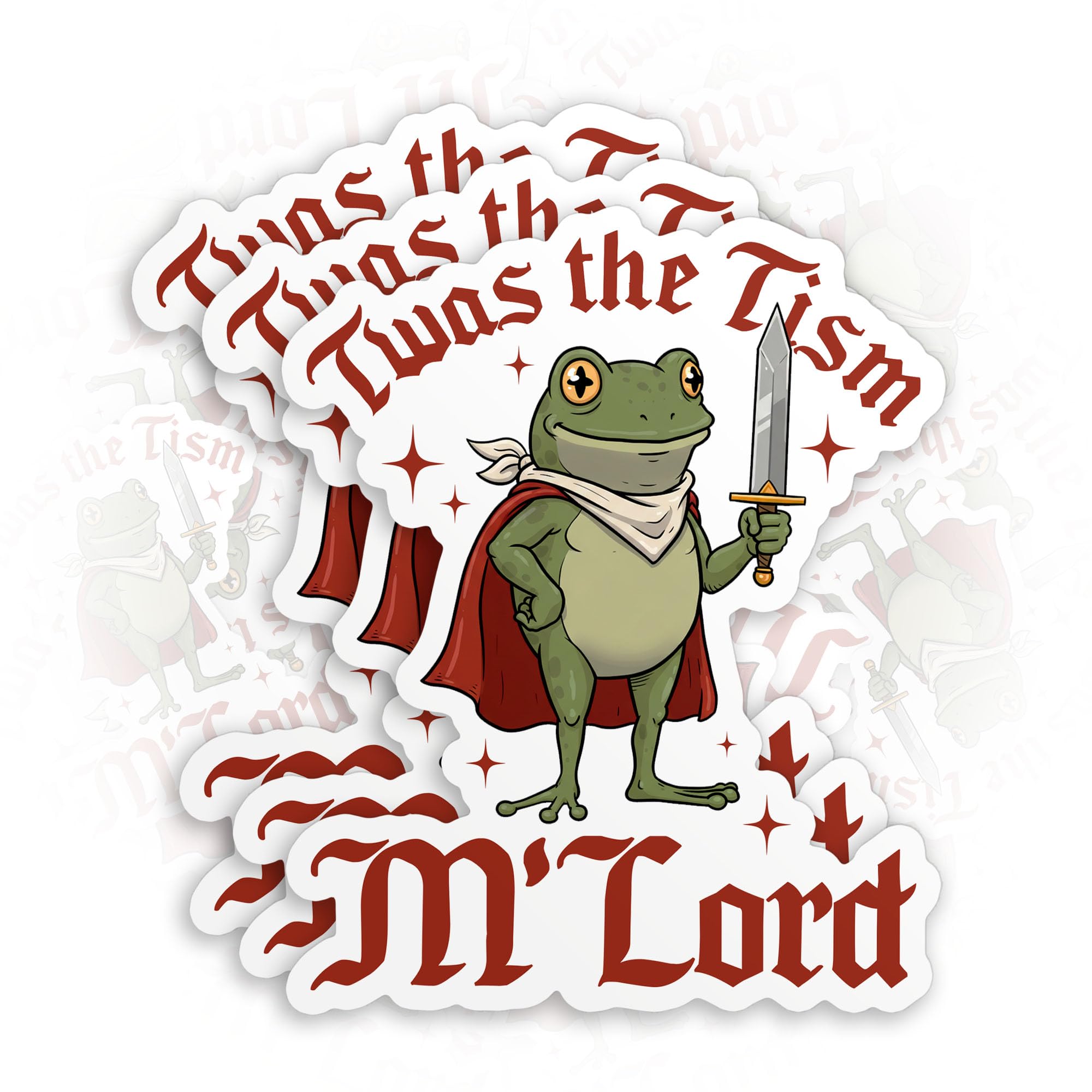 ancham様 ❷❸❹❺ Amazon.com: (3Pcs) TWAS The Tism M'Lord Sticker Funny Frog