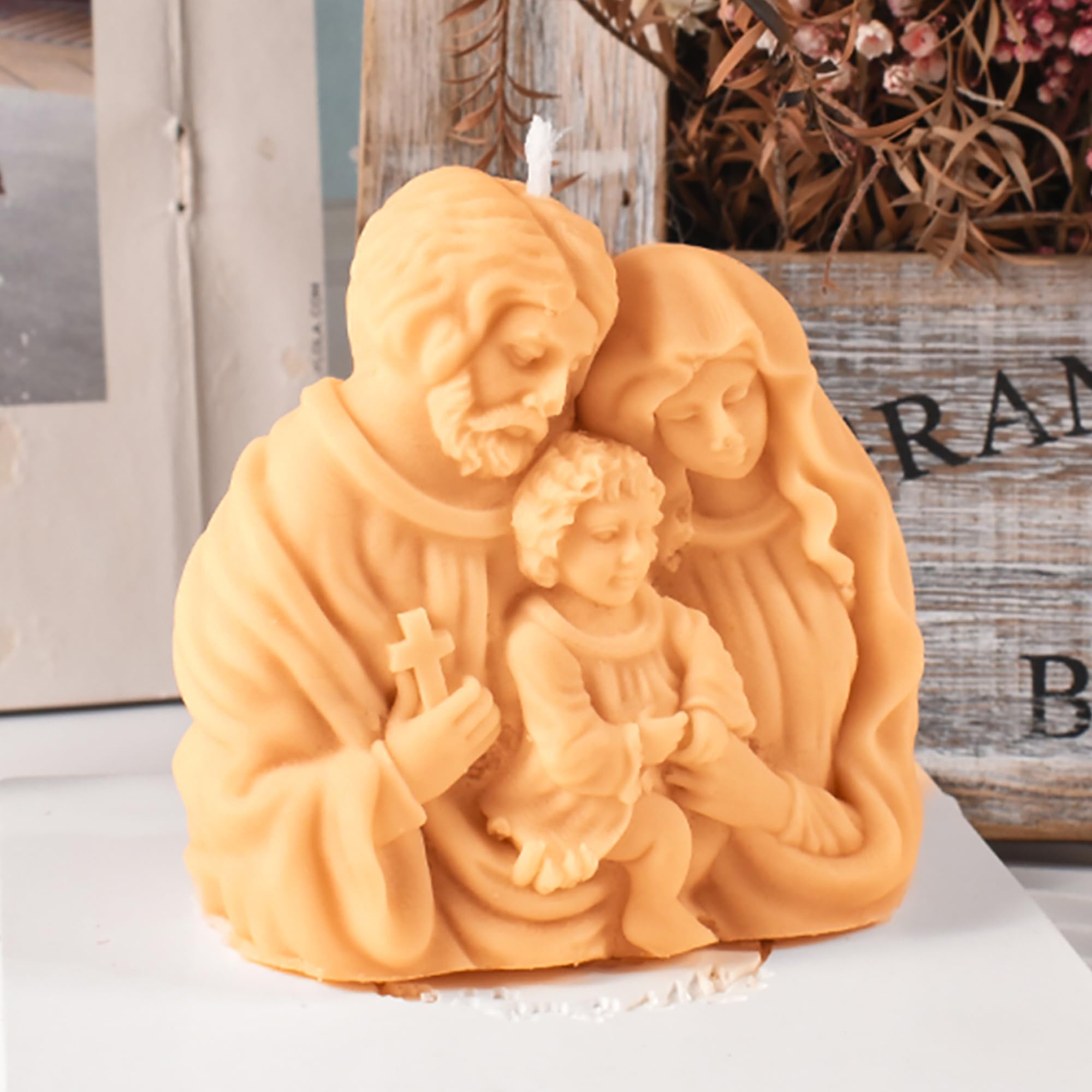 Radiance Store Nativity Scene Mold Jesus Family Mold Nativity Soap Mold Jesus Resin Casting Mold Resin Making Molds Silicone Mold for Candle Home Decorate Mold 3D Animal Mold Candle Making Mold-image-26