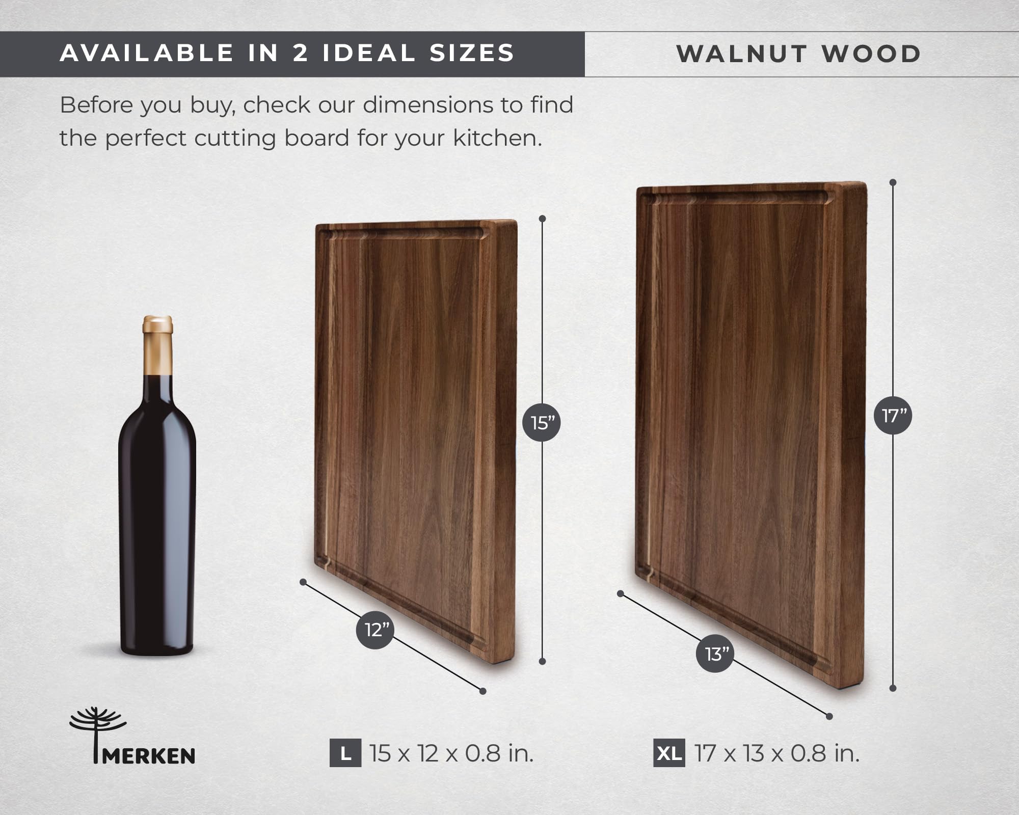 Tablas de cortar de madera de nogal de alta calidad para cocina, tabla de cortar de madera reversible con ranura para jugo, juego de tablas de cortar de madera grande y L para carne, verduras, pan