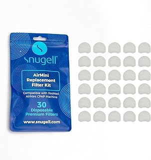 AirMini CPAP Filters by Snugell™ | Compatible with Resmed AirMini for Travel | CPAP Filters 30-Pack | Premium CPAP Filters