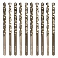 Vista 9 de COMOWARE Juego de brocas de 1/4 de pulgada, brocas M35 cobalto HSS, longitud de trabajo, vástago recto, juego de brocas de metal giratorio
