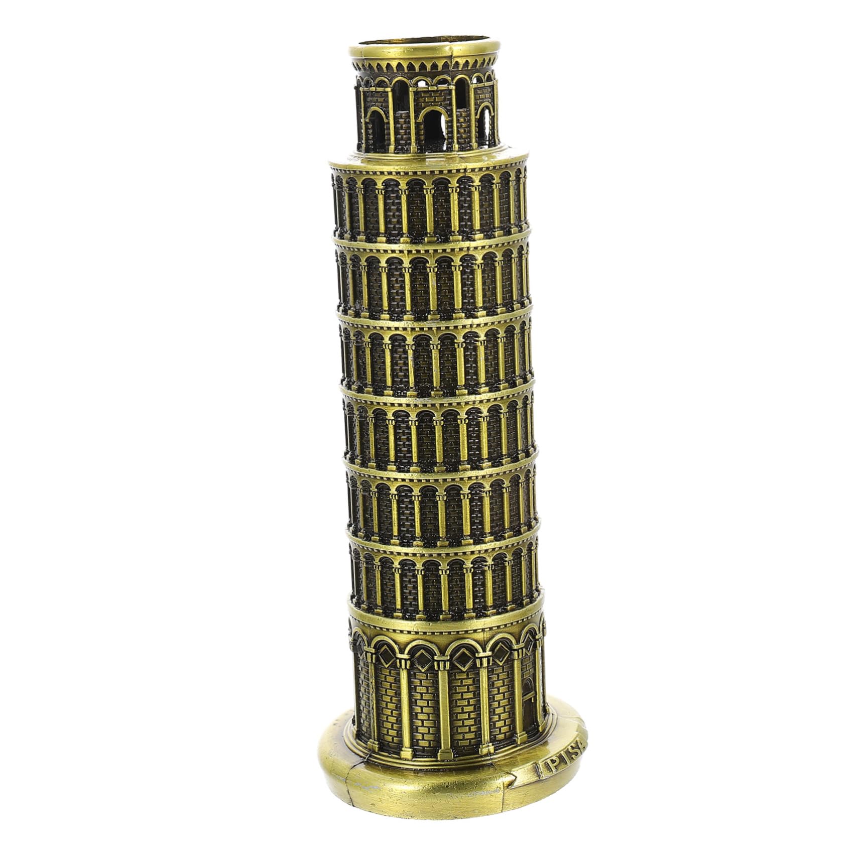 Decoración de hogar con la miniatura Torre de Pisa para estanterías