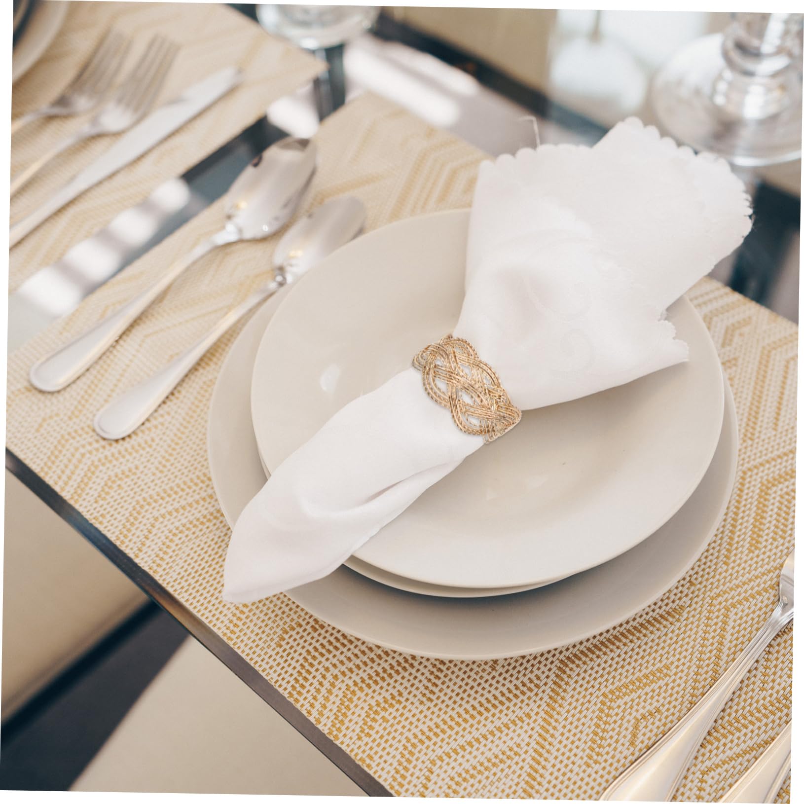 Cabilock 12stücke Napkin Hochwertigem Für Tischdekoration Für Hochzeiten Weihnachten Und Festliche Anlässe Leicht Zu Reinigen Und Glänzend