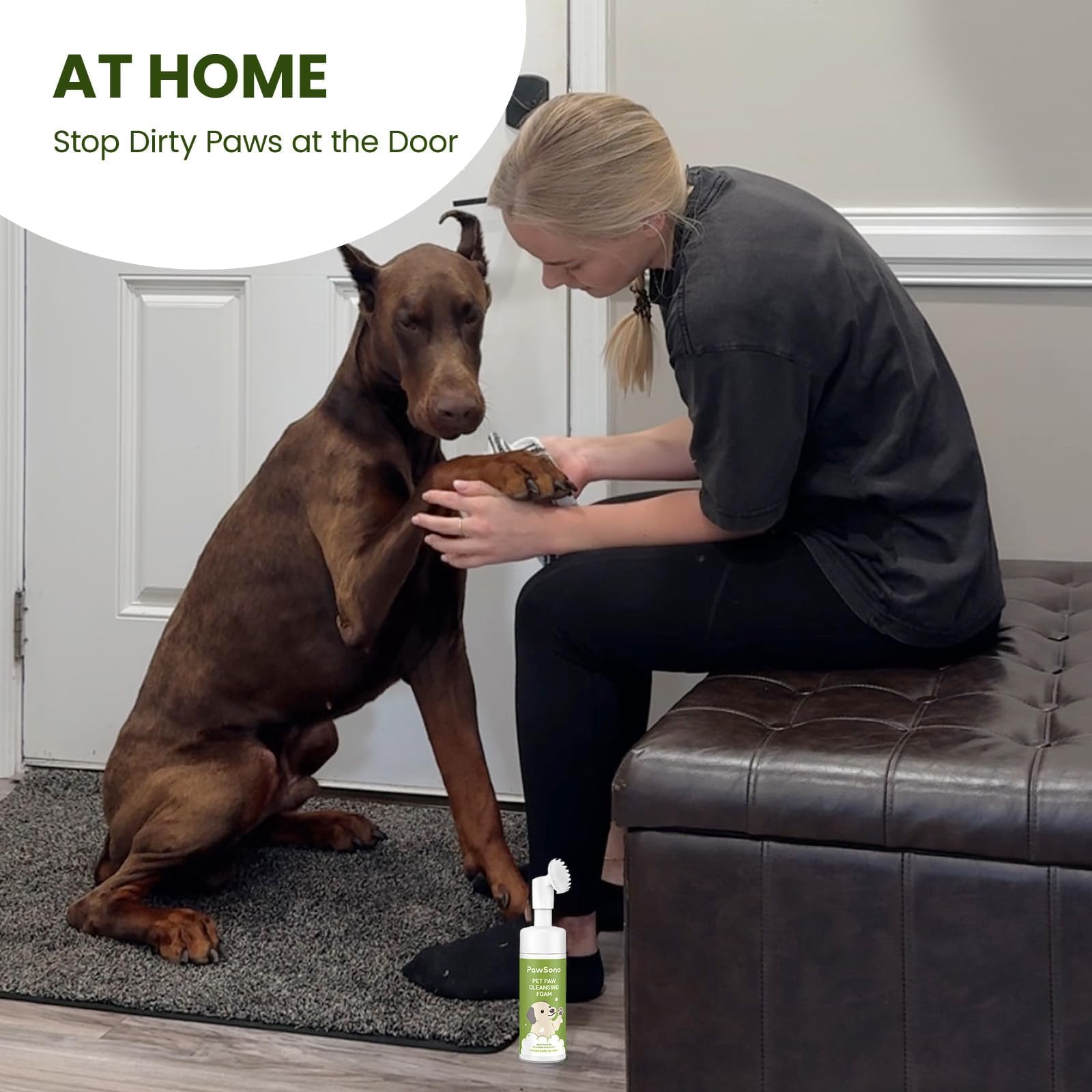 Paw Cleaner for Dogs & Cats, No-Rinse Foaming Pet Foot Washer with Built-in Scrubber Brush for Dirty, Muddy Paws – Suitable for Small, Medium & Large Dogs, Puppies, Kittens (5 fl oz) - image 5