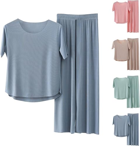 Pajama Sets for Women 2 Piece Plus Size Loose Fit Dressy Casual Summer Cute Acti