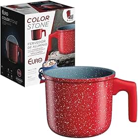 Euro Home - Fervedor 14 cm Antiaderente ColorStone Volcano - ALU8402-VO