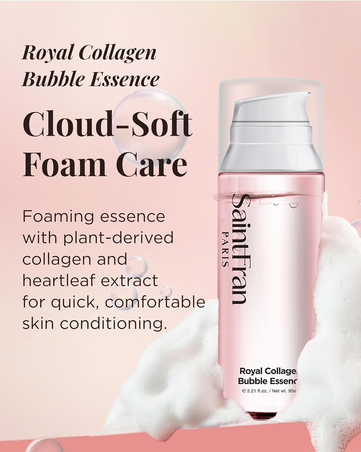 Royal Collagen Bubble Essence Gentle Oxygen Essence with Collagen Complex | Lifting, Hydration & Radiance - Image 2