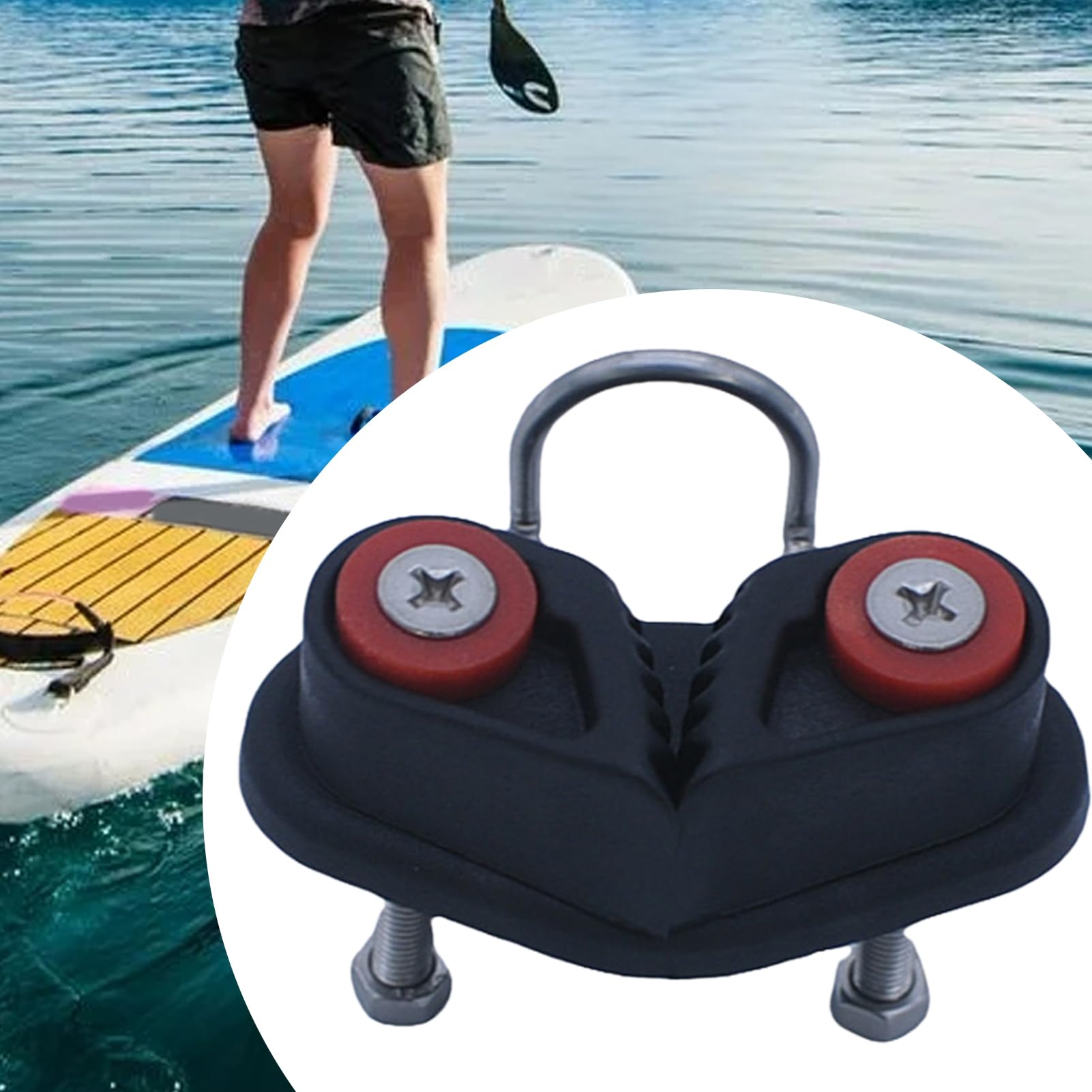 Cramponi per camme fitness – Materiale di serraggio per corda in nylon da 8 cm, sistema di bloccaggio della linea kayak resistente all'usura | Tocco nero portatile per regolazioni di navigazione