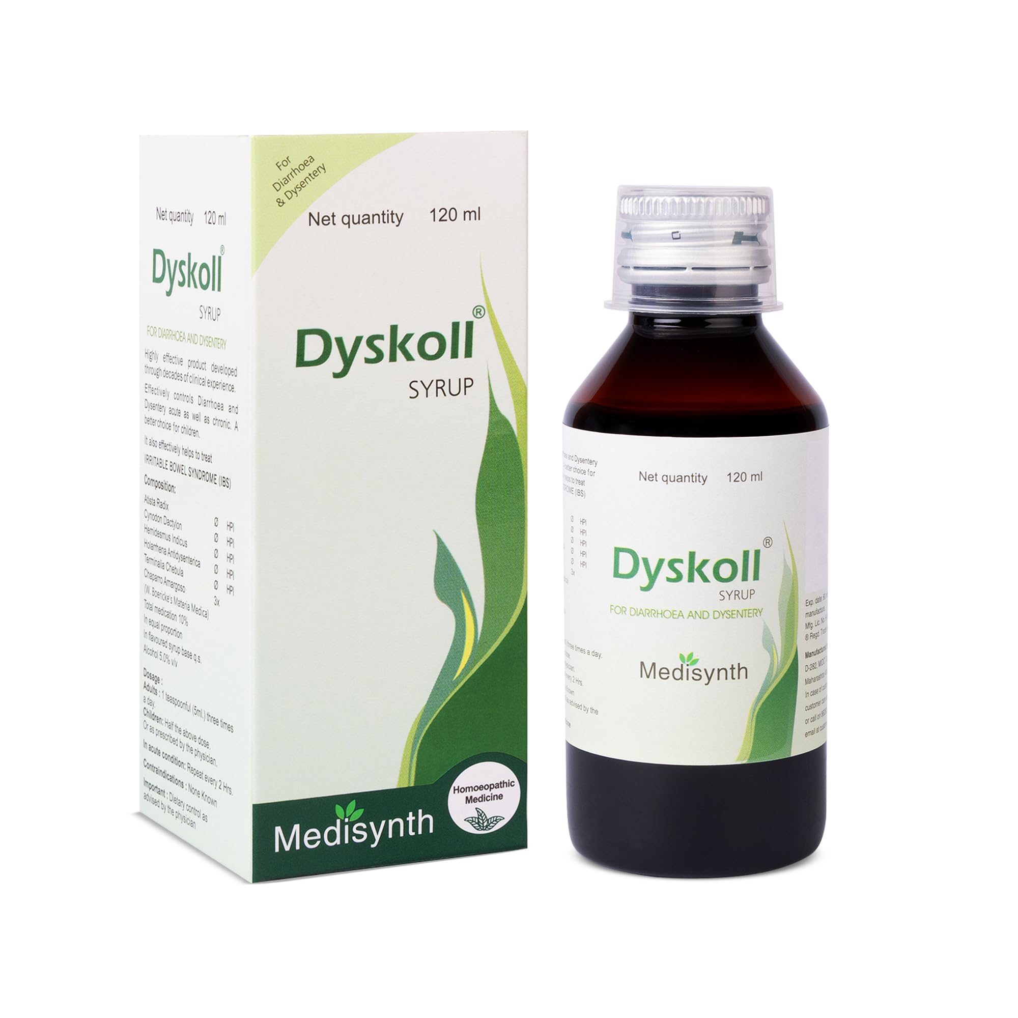 MEDISYNTH Dyskoll Syrup – 120ml (Pack of 1) | Homeopathic Syrup for Digestive Support & Gut Wellness | Batch No. 88 | Expiry - May 2030-image-48