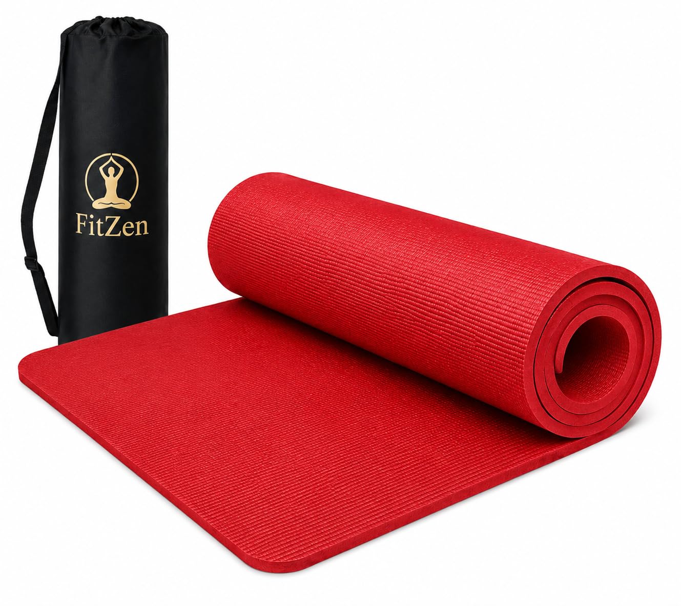 6mm Yoga Mat with Strap | Non-Slip Thick Exercise Mat for Yoga, Pilates, Gym & Flexibility Training-image-44