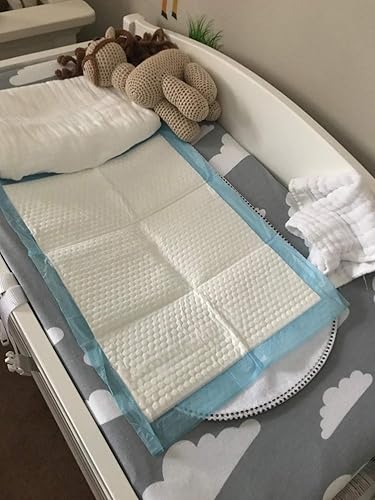 Miniatura 7 de Cambiador desechable para bebé, 100 unidades gruesas y de alta absorción de incontinencia con tela transpirable, impermeable, suave no tejida,