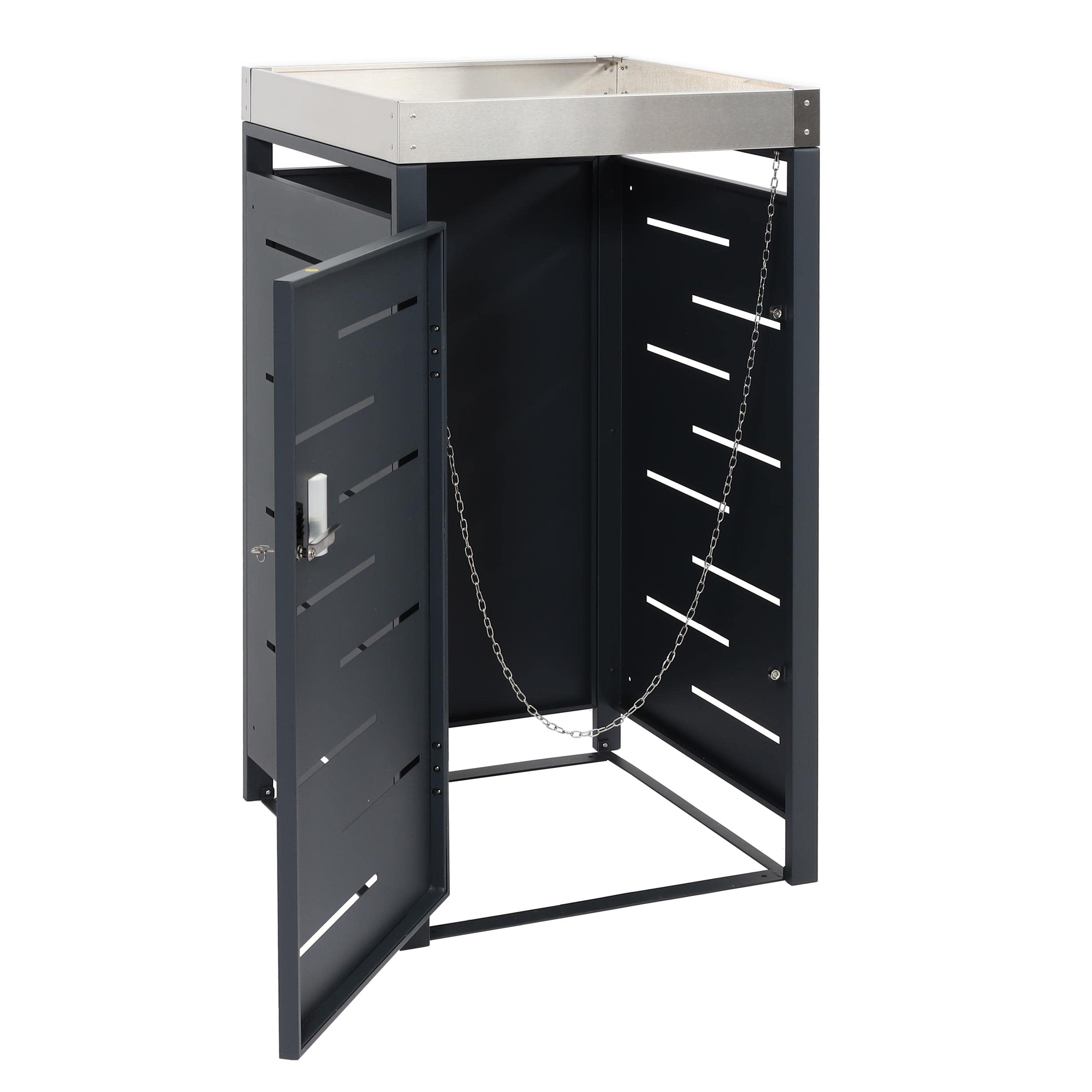 Cache Poubelle pour 1 Personne HWC-H40b 101x51x59 Extensible