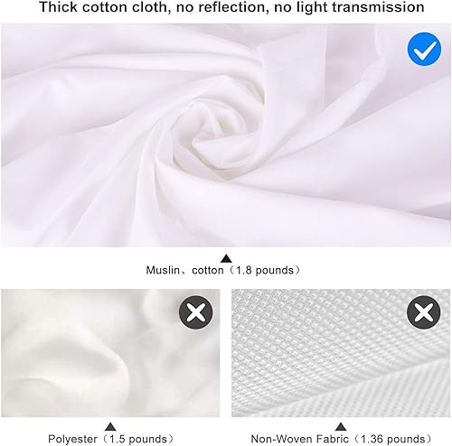 Miniatura 5 de EMART Kit de soporte de fondo portátil en forma de T de 5 x 8.5 pies con muselina de fondo blanco de 6 x 9 pies 100% algodón, 4 abrazaderas de