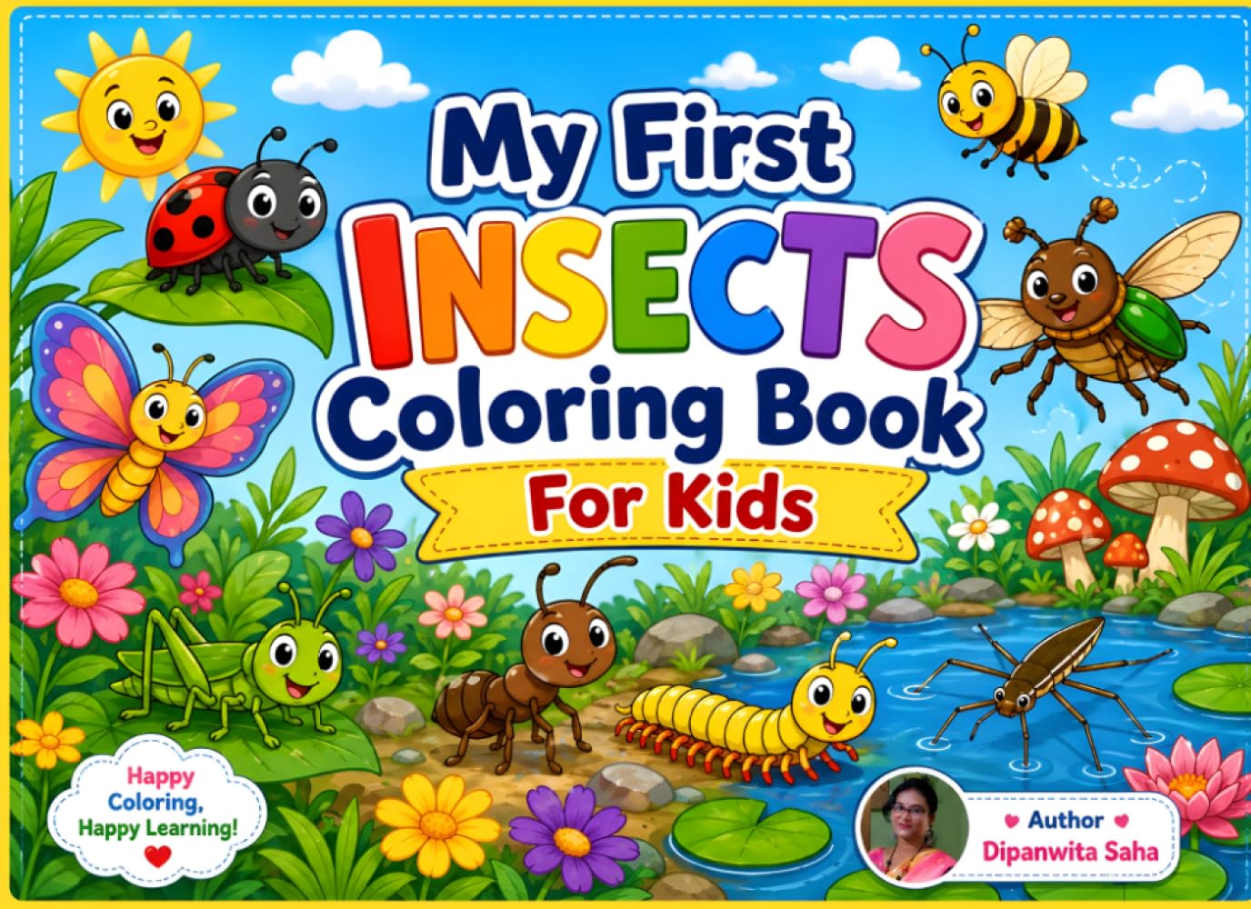 My First Insects Coloring Book For Kids