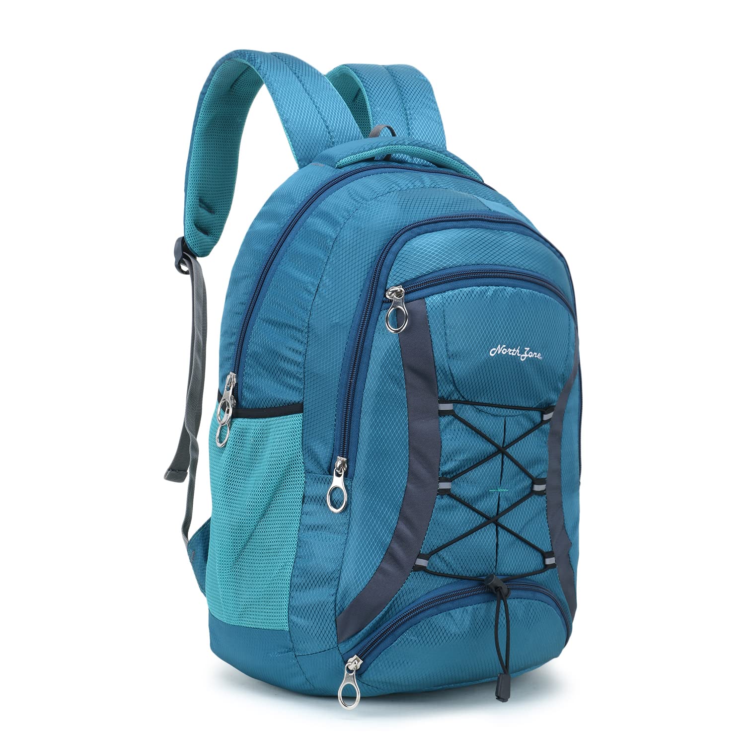 NORTH ZONE Lightweight school bags Backpacks for Boys Girls Stylish men and women Casual Travel Laptop Bag College office (Black) 40L