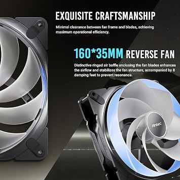 Antec C8 ARGB, 2X TQR 160mm ve 1x TQ 140mm ARGB PWM Fanlar Dahil,Çift Odacıklı Düzen, Tip-C, 360mm Radyatör Desteği, Dikişsiz TG Ön ve Yan Paneller, RTX 40 Uyumlu, Tam Kule E-ATX PC Kasası