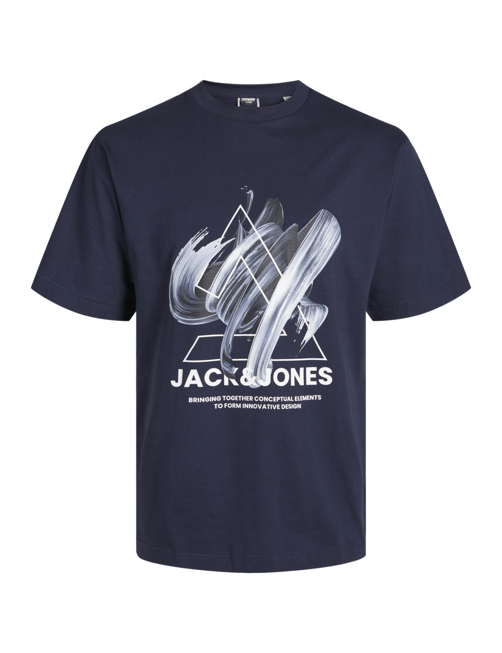 JACK & JONES Jcotint Tee SS Crew Neck, Blazer Navy, S