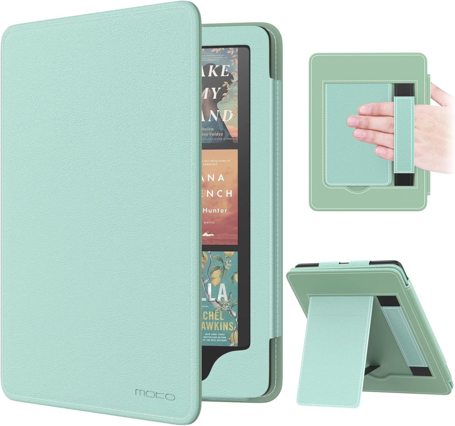MoKo Case for 7"/6.8" Kindle Paperwhite(12th/11th Generation-2024/2021) and Kindle Paperwhite Signature Edition, Slim PU Shell Cover Case with Auto-Wake/Sleep for Kindle Paperwhite 2024, Agave Green