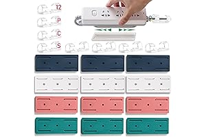 Riamah Adhesive Punch Free Socket Holders - Declutter Your Space with Ease