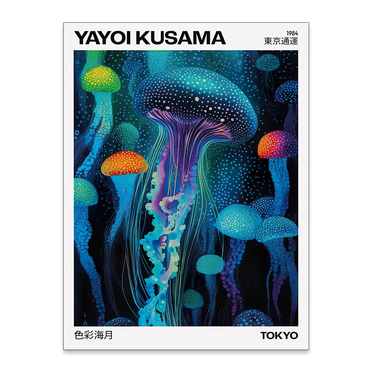 ぴよこさま専用　オーシャンアート Amazon.com: rumlud Colorful Ocean Jellyfish Wall Art Unique