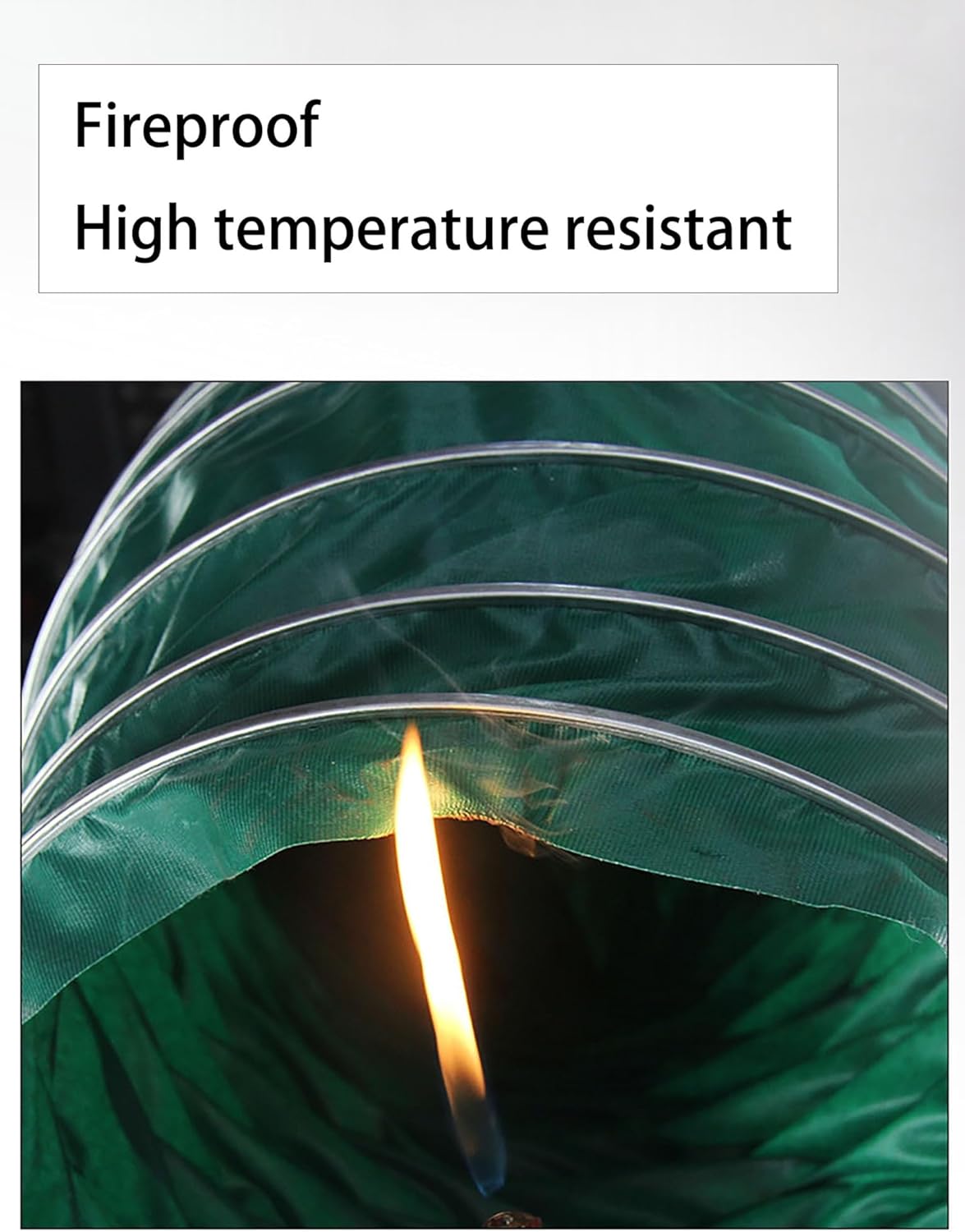 Heavy Duty Flame Retardant Flexible Duct Hose - Ventilation Pipe for Kitchen, Bathroom, Workshop - Durable Air Ducting for Exhaust and Airflow Management