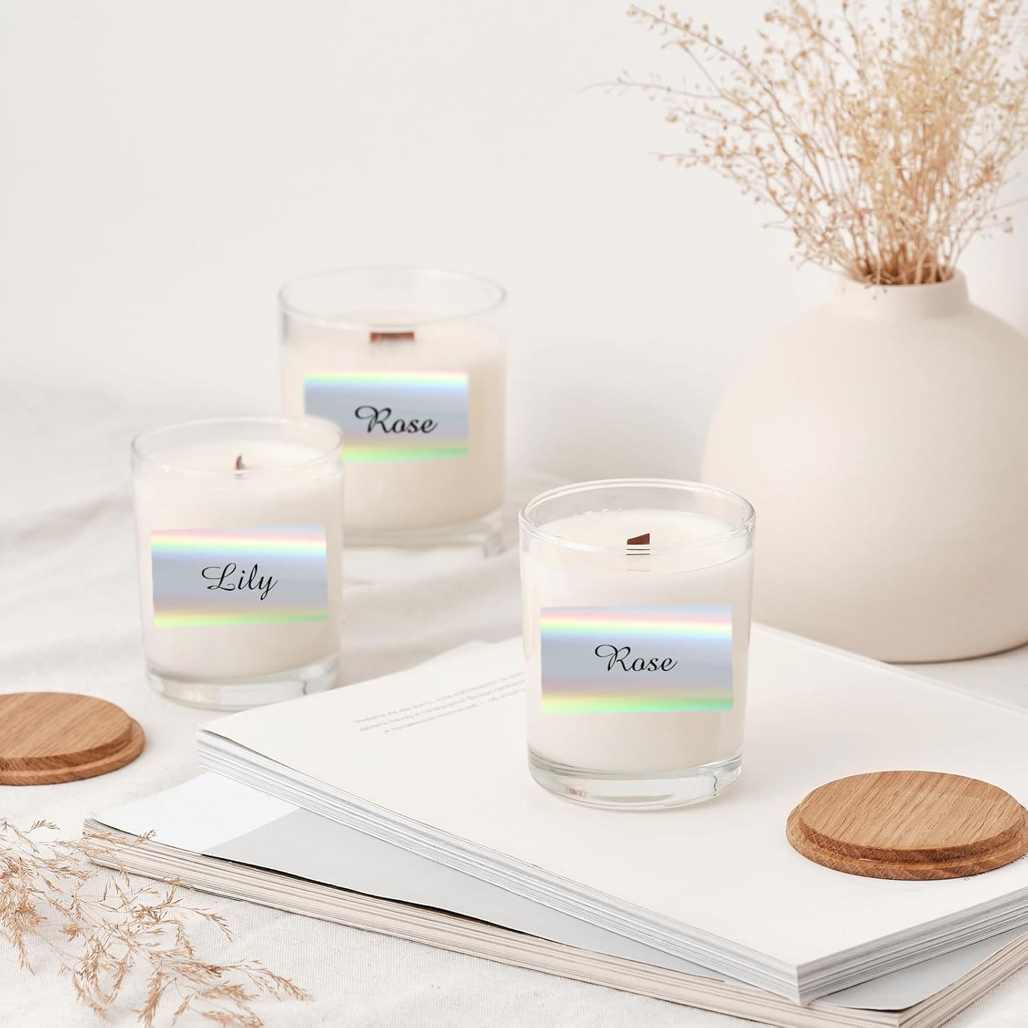 2.25"x1.25" Direct Thermal Labels, Holographic Thermal Printer Labels for Barcode, Self-Adhesive Address Shipping Thermal Label Stickers-1 Roll, 300 Labels, Holographic Silver - Image 5