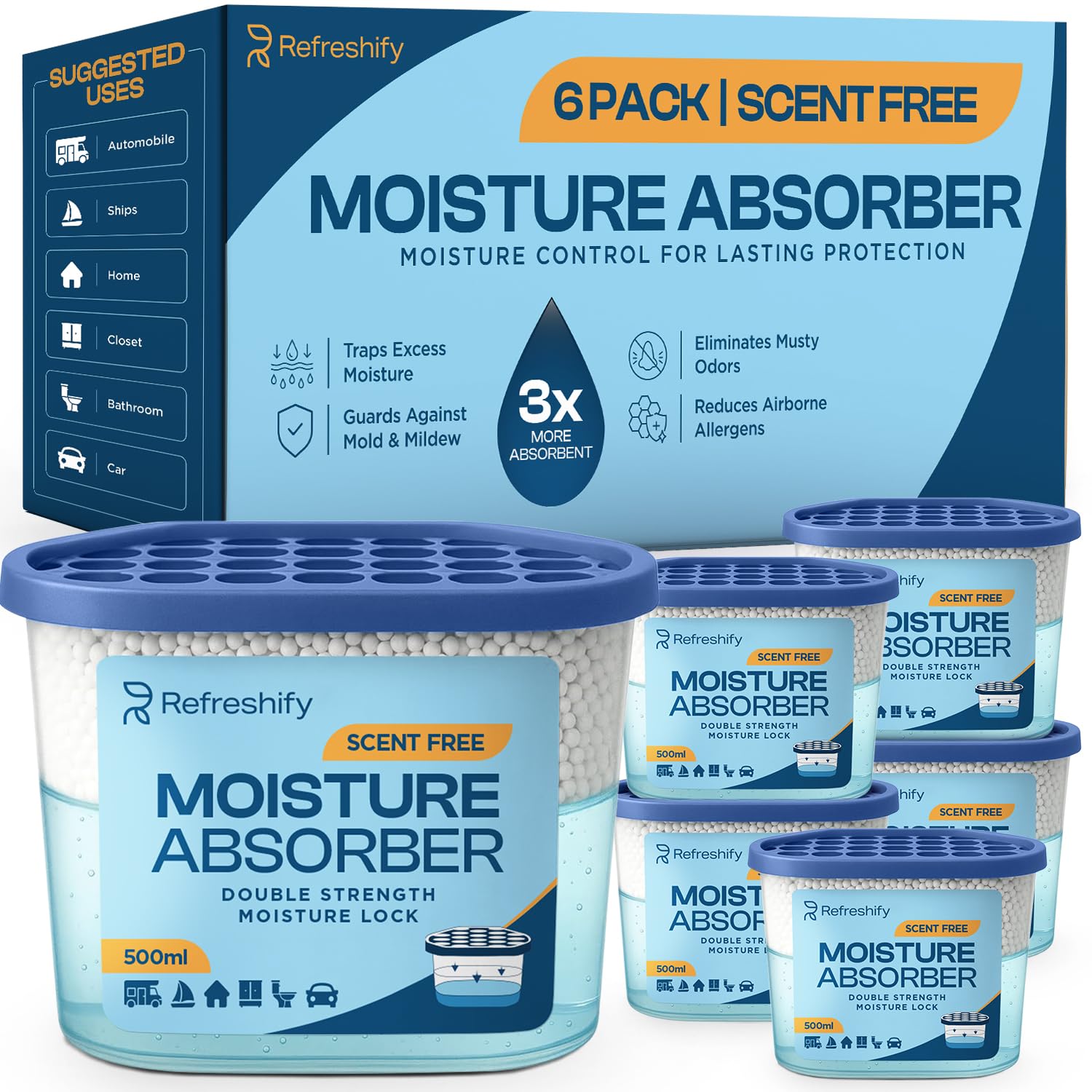 Premium Moisture Absorbers and Dehumidifier Tubs –