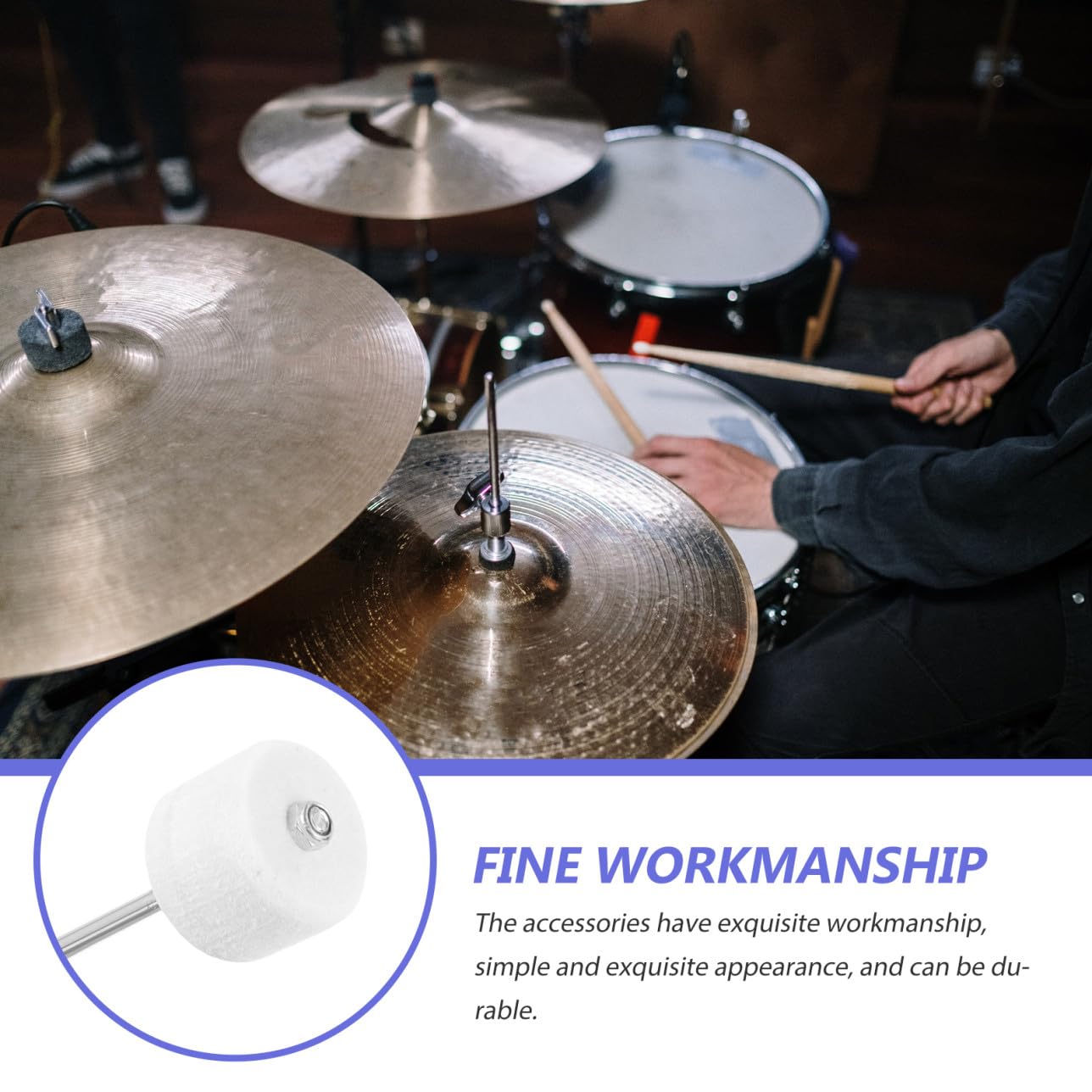 iplusmile Pédale De Grosse Caisse Simple En Métal Robuste, Accessoire De Batterie Pour Remplacement, Pièce D’instrument De Percussion Adaptée à L’entraînement Et à La Performance Musicale
