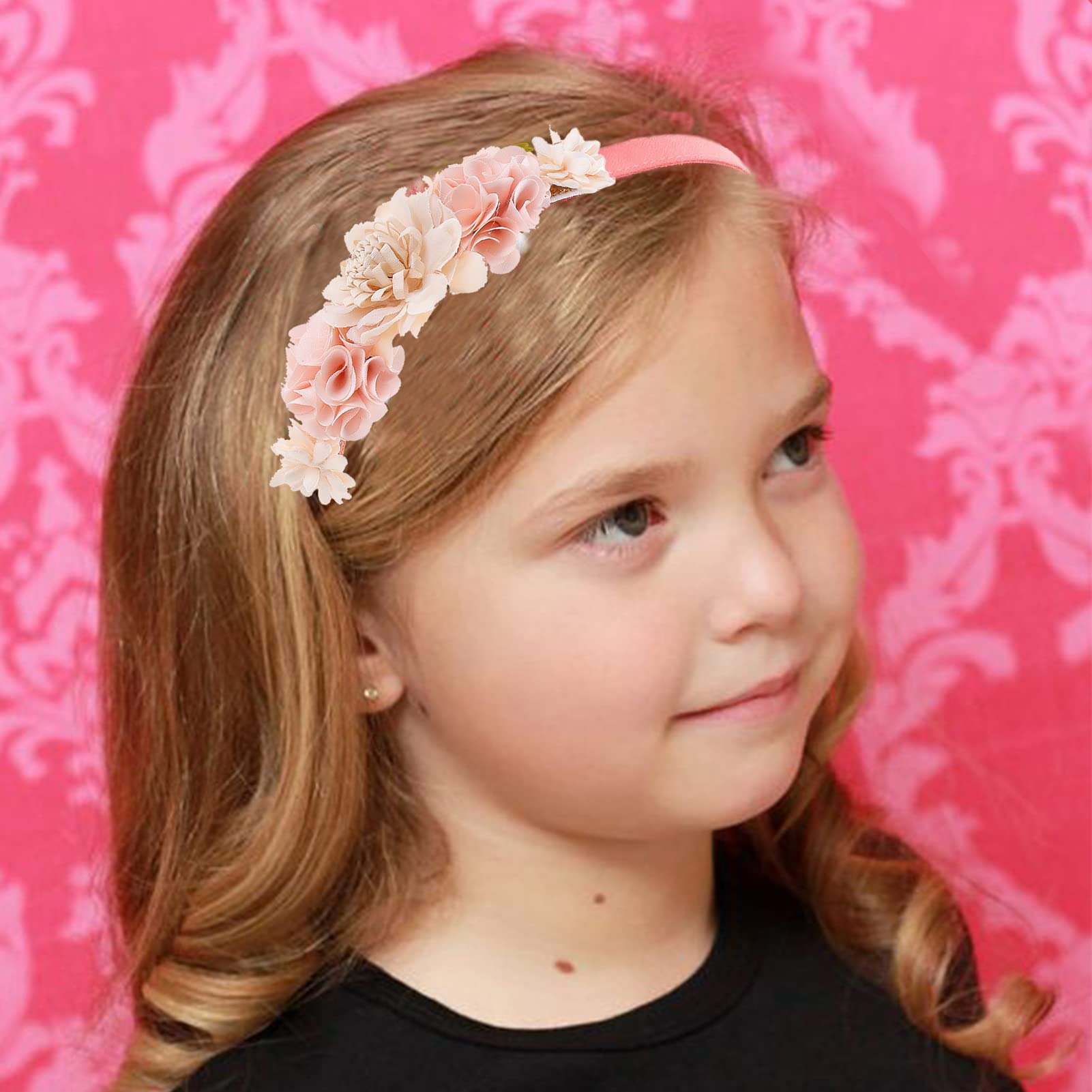 5 Piece Plastic Flower Headbands Kids Teens Girls Toddler Floral Hair Accessorie 71kYJYai1pL.jpg_BO30,255,255,  main image 2