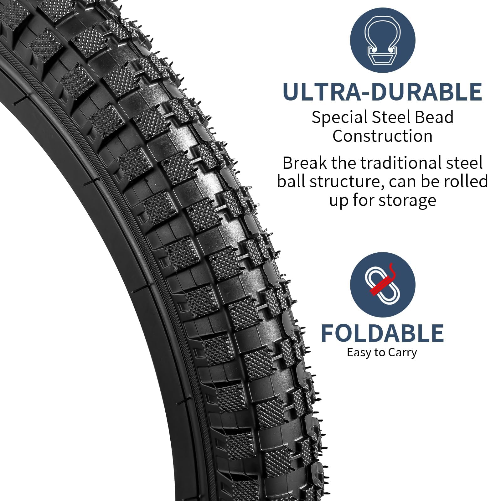 YUNSCM 2 Pneumatici E Camere D'aria Per Mountain Bike Da 18 Pollici - Copertoncino 18x1.95 Con Valvola Schrader, Per Bici Da Montagna E Fuoristrada.