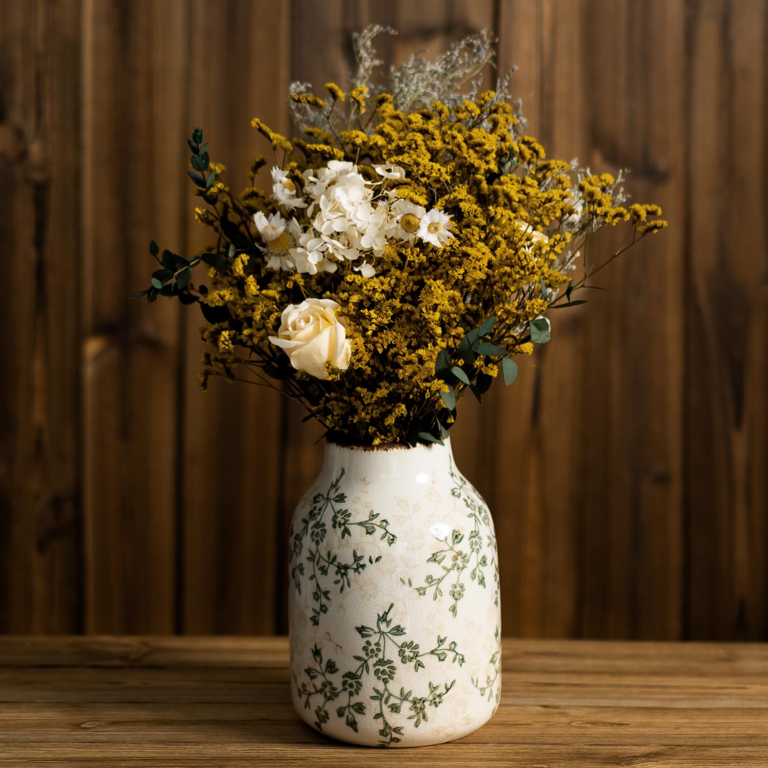 Jarrón de cerámica hecho a mano, estilo vintage, para decoración en el salón o en casa, moderno jarrón de granja