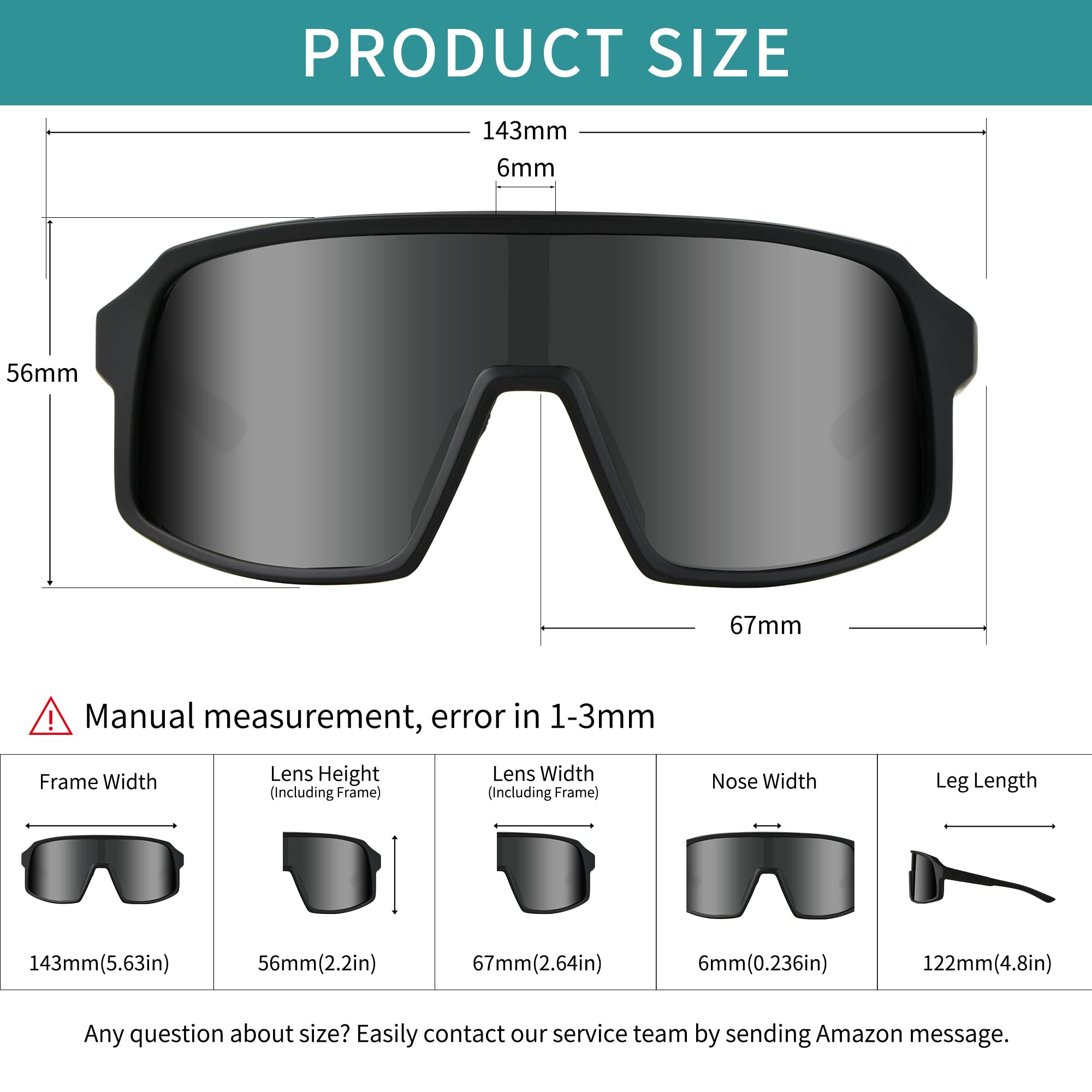 AVDLAB Polarized Sports Sunglasses, UV400 Protection Cycling Glasses for Women & Men, Baseball/Fishing/Running/Golf AB2203 (Black/Grey Lens)