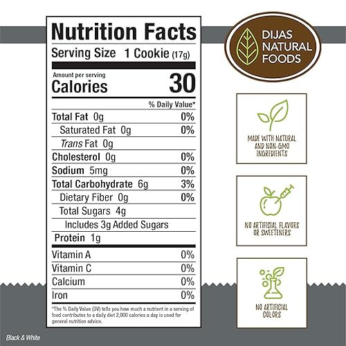 Miniatura 10 de DIJAS Natural Food s, Galleta de biscotti sin grasa, ingredientes naturales sin conservantes, delicioso aperitivo bajo en calorías (5 onzas) (anís