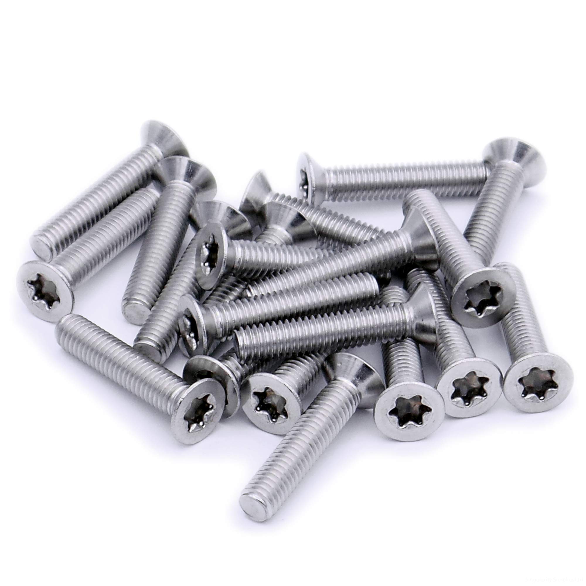 Singularity Supplies Silver M6 (6Mm X 16Mm) Tx Socket Countersunk Machine Screw (Bolt) - Stainless Steel (A2) (Pack Of 20)