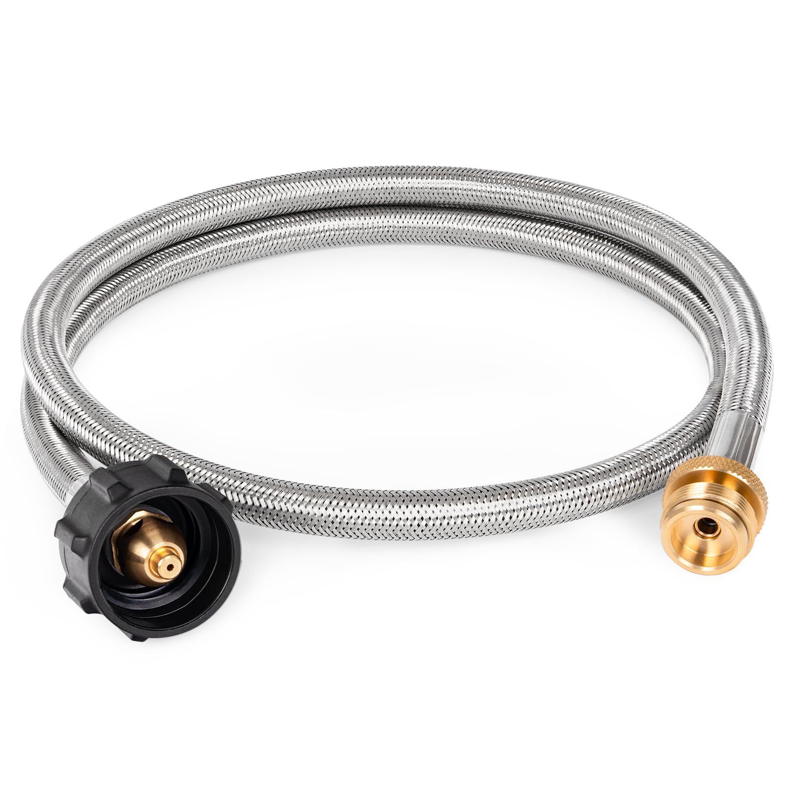 SHINESTAR 4FT Propane Tank Hose Adapter Stainless Steel Braided
