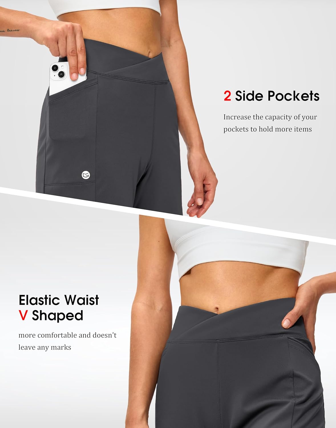 G Gradual Women's Athletic Shorts 6" High Waisted Stretchy Bermuda Shorts for Women Quick Dry Summer Casual Shorts - Image 4