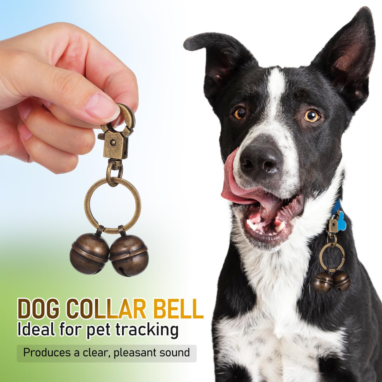 SUPVOX Dog Collar Bell: 2 Loud Brass Pet Bells with Spring Hook - Vintage Brass Pendant Decorative, Pet Accessories for Tracking