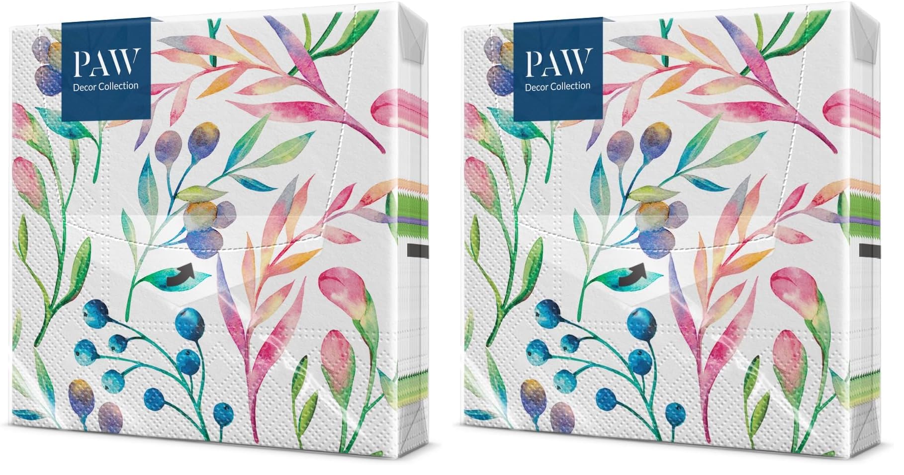 PAW - Servilletas Papel 3 Capas (33 x 33 cm) I 20 Unidades I Diseño de Naturaleza I Servilletas Papel Decoradas para Cumpleaños, Fiesta, Decoupage I Color: Peacock — view 8