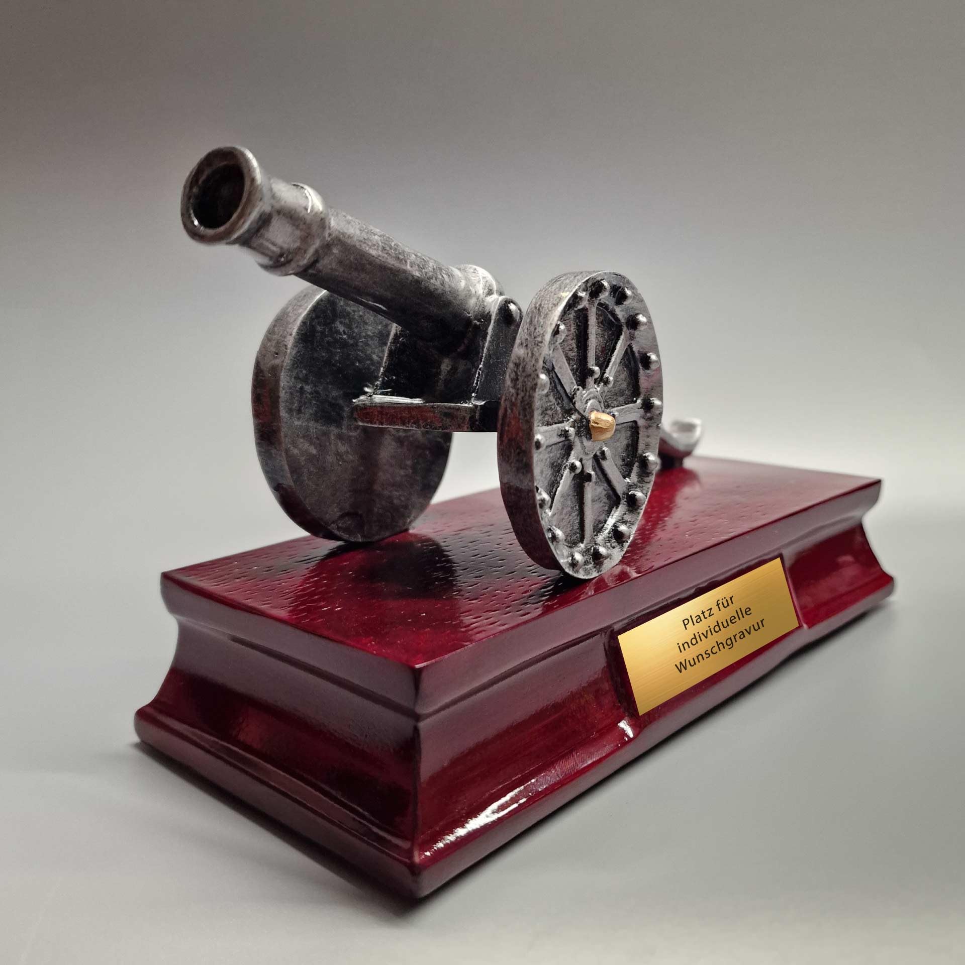 XL Torschützenkanone Pokal 12,2 cm mit Gravur – Silber