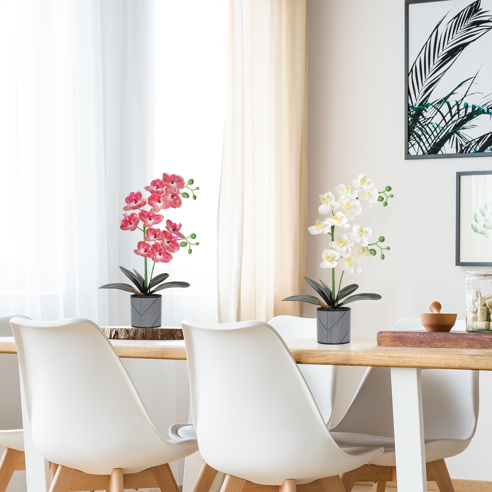 Decorazione Casa Orchidea Artificiale Phalaenopsis In Vaso - Decorazione Per Casa, Ufficio